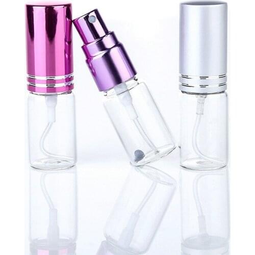 5ml Pure Dew Makeup Perfume Small Sample Dispensing Spray Bottle Mini Ultrafine Fog Glass Press Bottle 150PCS/LOT