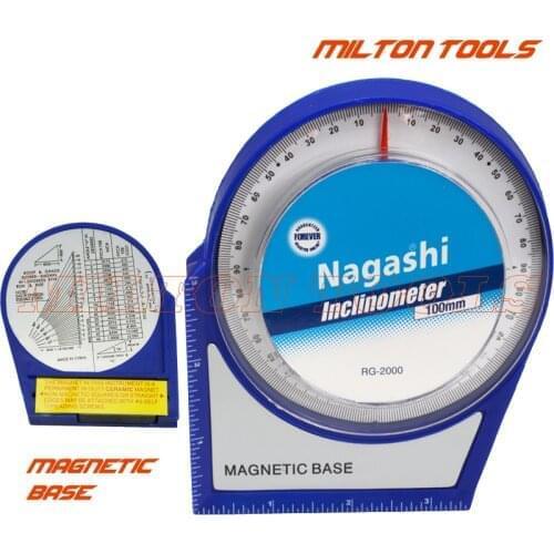 100mm Inclinometer with magnetic base measure level Angle Slope Finder Level Gauge Tilt Sensor