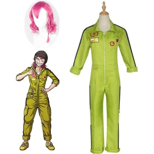 Kazuichi Souda Cosplay Jumpsuits Danganronpa 2 Bodysuit Adult Unisex Halloween Carnival Party Costumes Anime cosplay wigs