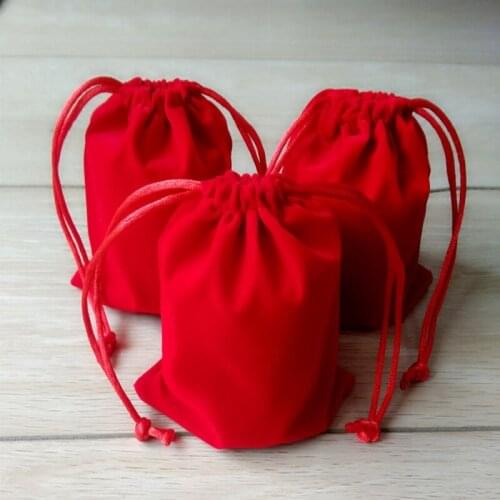 Customize&wholesale small velvet jewelry gift pouch velvet drawstring pouch storagae and packaging bag