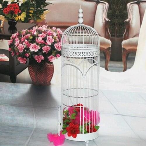 1PCS European-style retro iron bird cage floor-type wedding props decoration parrot myna bird cage