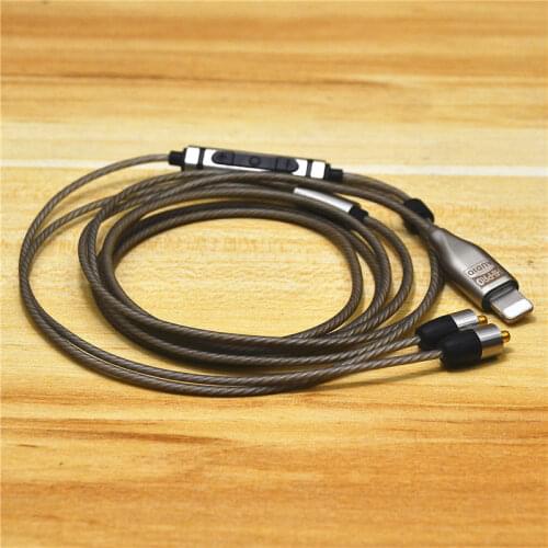 NEW earphone cable for ie80 / ie80s / mmcx For Apple Phone lightning cable for Sennheiser Shure and microphone call