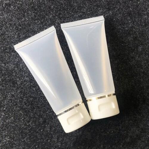 Wholesale 50ml Cosmetic Soft Tubes Clear Glossy Cleansing Cream Hand Cream Containers Shampoo Bath Cream Containers Makeup bottl