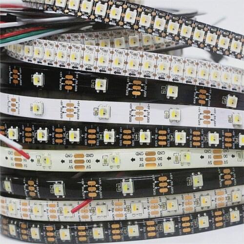 Programmable DC5V Full Color Pixel Strip Light SK6812 RGBW RGBWW Individual Addressable Dream Color lamp similar ws2812b 4 in 1