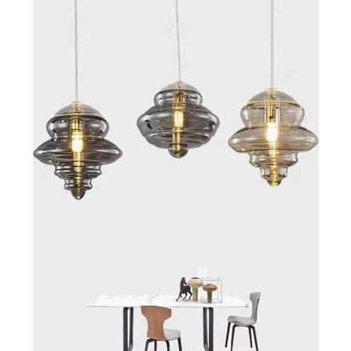 Modern Nordic Style Pendant Light Bed Dining Living Room Aisle Study Kitchen Stairs Hotel Restaurant Lighting Colour Glass Lamp