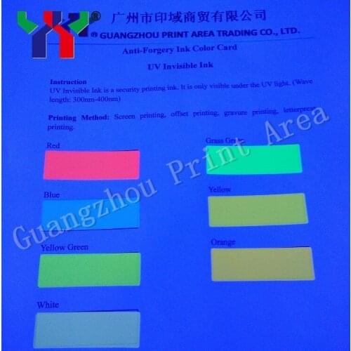 Print Area 1kg Offset UV Invisible Ink,Normal Dry,Grass Green Color,Shipping by Fedex