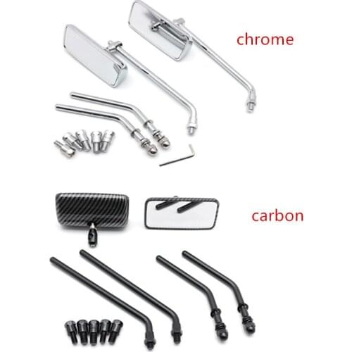 Universal Rectangle Retor Rearview Side Mirrors For Harley FLHT Sportster 1200 883 Honda Yamaha Suzuki Kawasaki Scooter Offroad