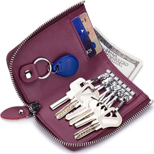 High Capacity Key Wallet Car Keys Cover Simple Key Holder Case Men Coin Housekeeper Keychain Purse Card Package Organizer Bag