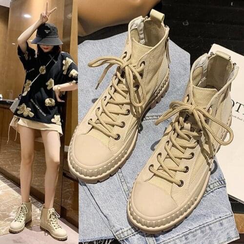 Cold stick womens shoes autumn and winter high top shoes Martin boots tooling boots tide shoes boots