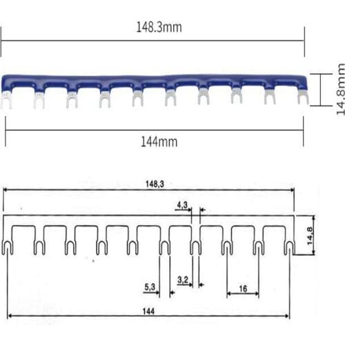 1pcs 16mm pitch jumpers shorting relay shorting bar