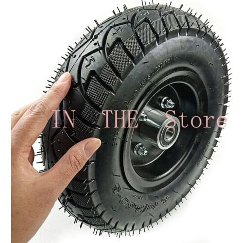 4.10/3.50-4 4.10-4 Tire Tyre and butyl inner tube and 4 inch hub for mower wheel ATV QUAD Buggy Go-kart Buggy
