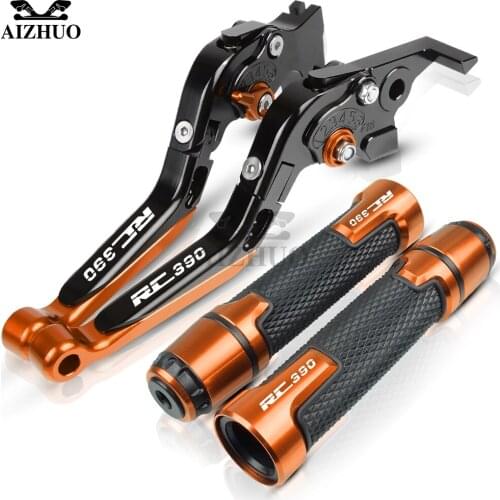 Motorcycle Accessories Levers Brake Clutch Levers & Grips Handle Grips End Set For RC390 RC 390 2013-2015 2016 2017 2018