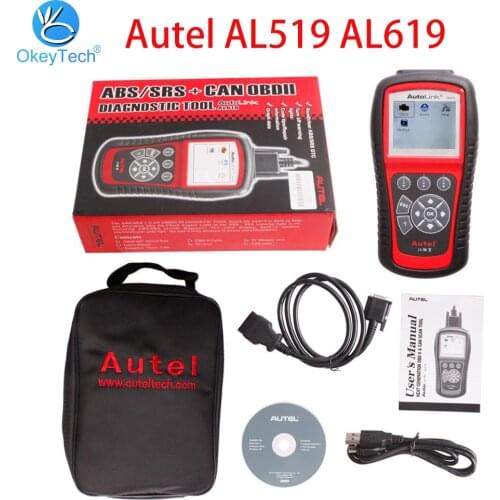 Autel AL519 AL619 OBD2 Scanner Diagnostic Tool Car Diagnostic Scaner Code Reader Automotriz ABS Multi-languages ABS and SRS Scan