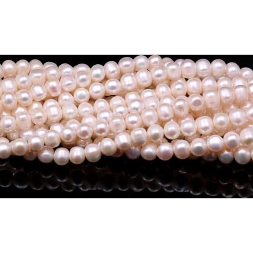 Natural Freshwater Pearl Beads For DIY Jewelry Making Necklaces Bracelets Earrings 36cm 8-9mm White