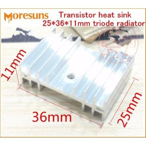Fast Free Ship 10pcs/lot High quality electronic heat sink/Transistor heat sink 25*36*11mm triode radiator