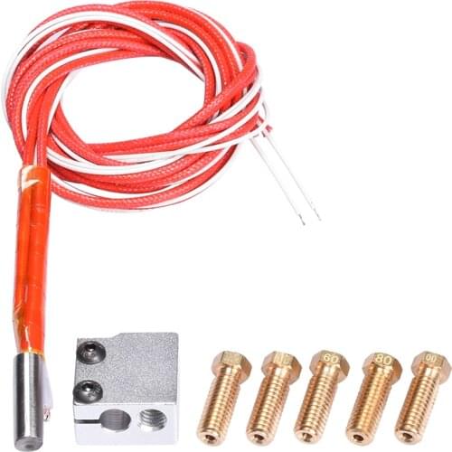 3D printer parts 3D Volcano hot end eruption pack kit/set heater block+nozzle pack for 1.75/3.0mm