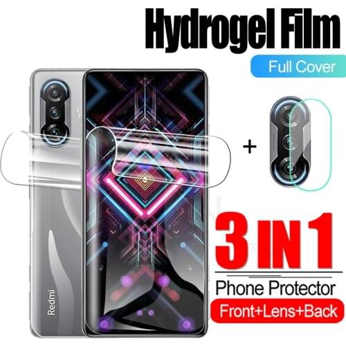Hydrogel Film for Xiaomi Redmi K40 Gaming Front+Back Screen Protector Not Glass for Xiaomi Poco F3 GT Camera Glass