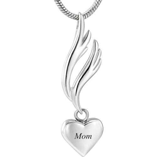 IJD9950 Lashtite Pendant by Wing Cremation Custom Engraved Necklace Casket Commemorative Necklace Jewelry