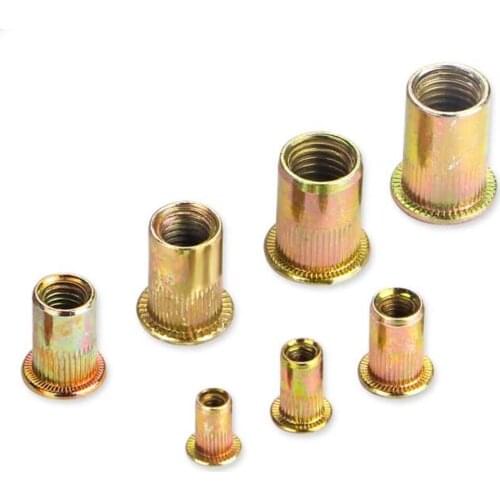 Metric Rivet Nuts 175 Pieces Zinc Plated Carbon Steel Rivnuts Treaded Insert Nutsert M3 M4 M5 M6 M8 M10 M12
