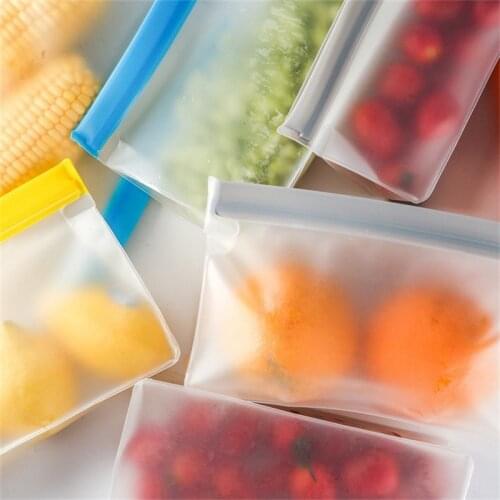 Reusable Silicone Food Storage Containers Leakproof Containers Stand Up Zip Shut Bag Cup Fresh Bag Food Storage Bag Fresh Wrap