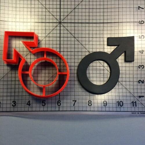 Male Symbol Cookie Cutter Baking Supplies Cake Icing Decorative Tools Set 3D Printing Custom