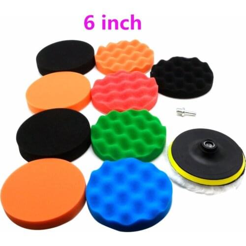 11 Pcs/Set 3/4/5/6/7 inch Buffing Sponge Polishing Pad Kit Set For Car Polisher Buffer Car Maintenance Accessories New C45