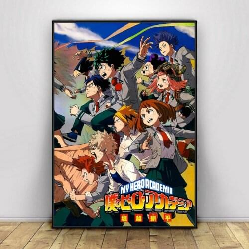 My Hero Academia Anime Poster Japanese New Fan Drama Comic Cover Art Canvas Printed Picture TV Drama Poster Fan Gift Artwork