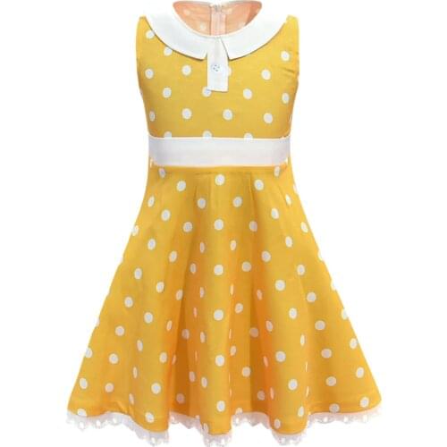 Girls Dot Gabby Dress Cosplay Story 4 of toy Costume Kids Sleeveless Casual Clothing Summer Mini Dress Cartoon Gabby Vestido