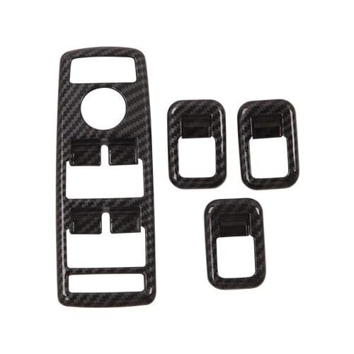 Applicable for 2019 Tesla Model x-abs black carbon fiber armrest frame glass switch decoration