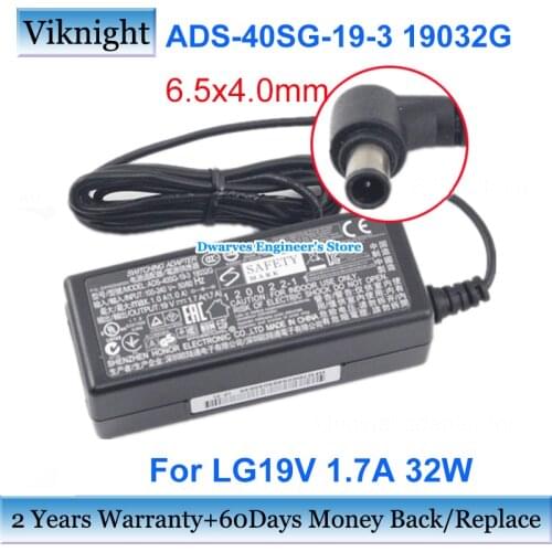 Genuine power supply 19V 1.7A AC Adapter For LG FLATRON LED Monitor E2242C IPS277 EAY62549301 ADS-40SG-19-3 LCAP16A-A charger