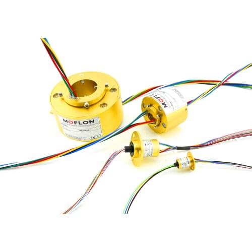 MOFLON slipring through bore slip ring hole size 12.7mm OD33mm 2 X 5A electric slip ring MT1233