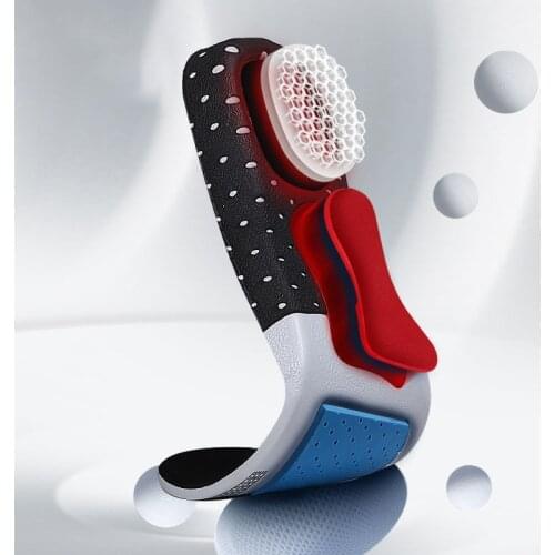 Cutable Silicon Insoles For Man Women High Elasticity Comfort Arch Support Breathable Shoe Pad Insole For Sneakers