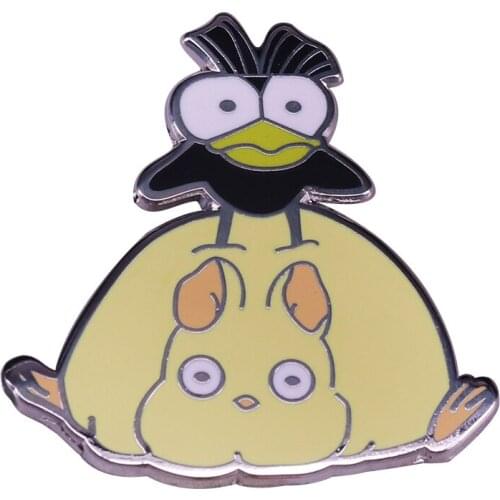 Spirited Away Boh Mouse & Yubaba Bird Badge Cute Ghibli Pin Best Friends Gift