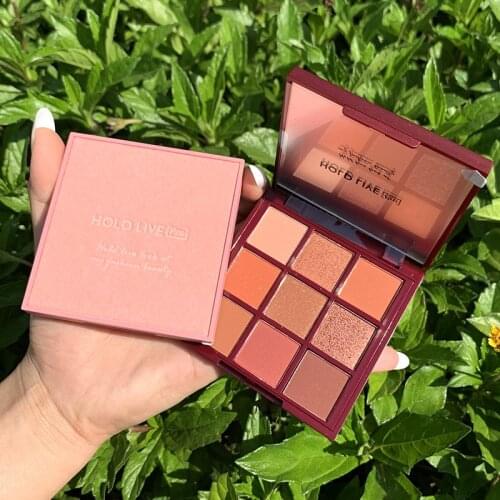 Honey peach eyeshadow powder9 colors velvet shimmer shinny matte nude eyes makeup party queen for office for lady for students