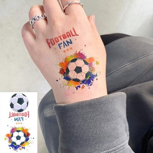Waterproof Temporary Tattoo Sticker football small size art tatto flash tatoo fake tattoos for kid boy men women