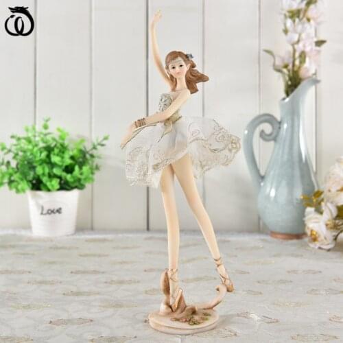 WU CHEN LONG European Ballet Girl Figure Art Sculpture Ballerina Character Statue Resin Craft Aestheticism Home Decoration R6798