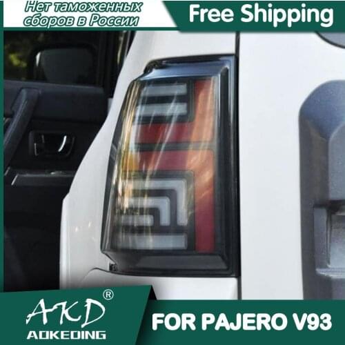 For Car Pajero V93 Tail Lamp 2006-2020 LED Fog Lights Day Running Light DRL Car Accessories Mitsubishi Pajero V97 Tail Lights