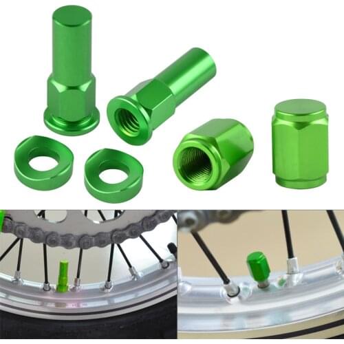 Dirt Bike Rim Lock Nuts Bolts Spacer Motocross Valve Cap For Kawasaki KX125 KX250 KX450 KX250F KX450F KLX KDL KX 250 KLX250