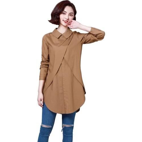 2020 Autumn&Winter Woman Mid-Length pPlus Size Loose Solid Color Trench Coat
