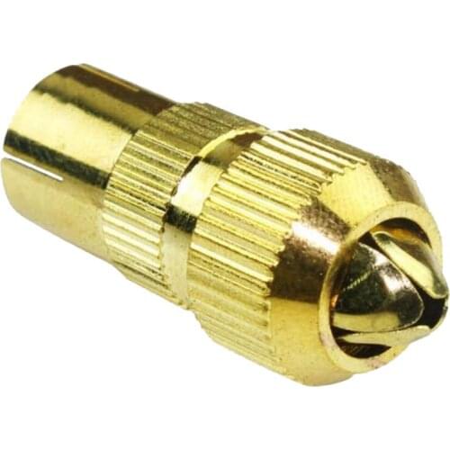 10Pcs RF Antenna CATV TV FM Coax Cable PAL Female Jack Plug Connector Adapter Gold-plated