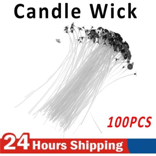 100 Pcs Waxed Candle Wicks 2.5/4/5/6/7cm Candle Wick Flameless Wick Candle Making Birthday Christmas Candle Accessories