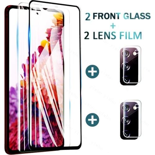 4 in 1 Glass For Samsung S20 FE 5G 2020 Tempered Glass Camera Lens Protective Film For Samsung S20 Fan Edition Screen Protector