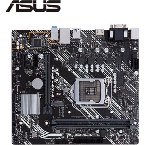 Used motherboard For Asus PRIME H410M-E Original Desktop Intel H410 H410M DDR4 Motherboard LGA 1200 i7/i5/i3 USB3.0 M.2 SATA3