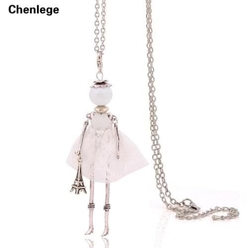 Free shippings cute long choker vintage meshes big doll necklace women jewelry female accessories bijoux wholesale price chain