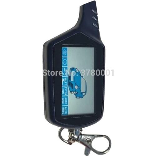 10 PCS/lot B9 2-way LCD Remote Control Keychain for 10PCS Russian Vehicle Security Two way Car Alarm System Twage Starline B9