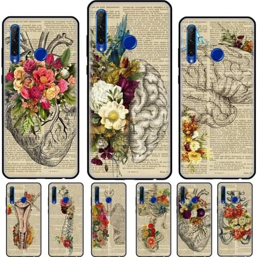 Human Organs Brain Meridian Kidney Art For Huawei Honor 8X 9X 7X 7C 6A 8A 7S 8S 8 9 10 10X Lite 10i 7A 20 6C 4C Pro Case Cover