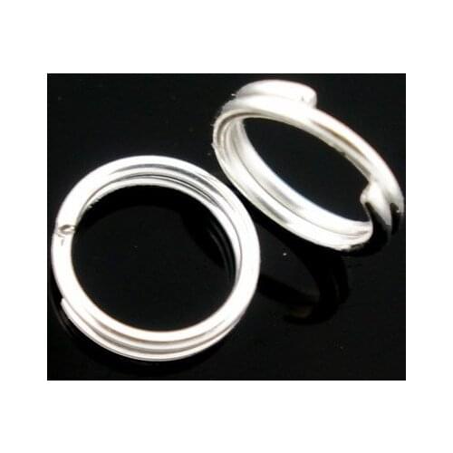 DoreenBeads Retail 300 PCs Silver color Double Loops Open Jump Rings 10mm Dia.Findings