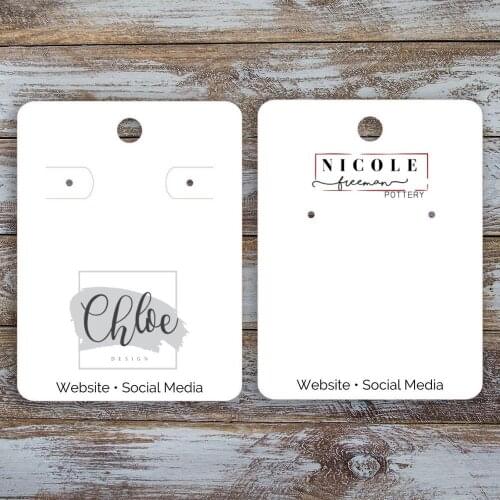 Custom Earring Cards 2.25 inches by 3 inches personalized, logo,Design jewelry Display Cards