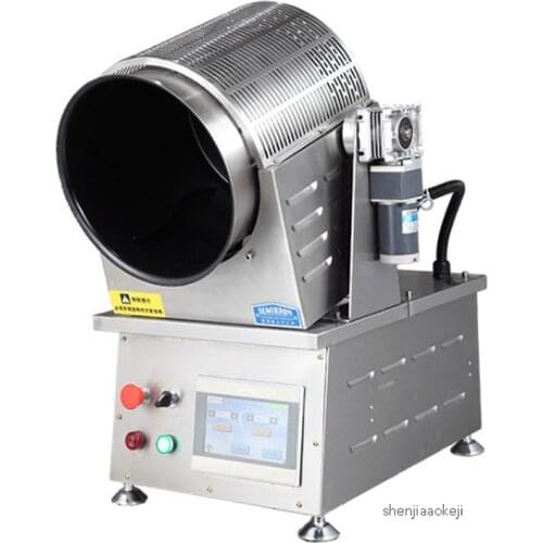 Commercial electromagnetic food cooking machine Automatic food cooker stainless steel fried machine dishes machine kitchen tool