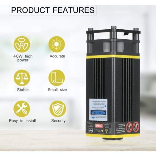 40W Laser Module Kit 450nm Blue Laser Fixed Focal Length Laser Head Cutting Module for Laser Engaver CNC Wood Router 3D Printer